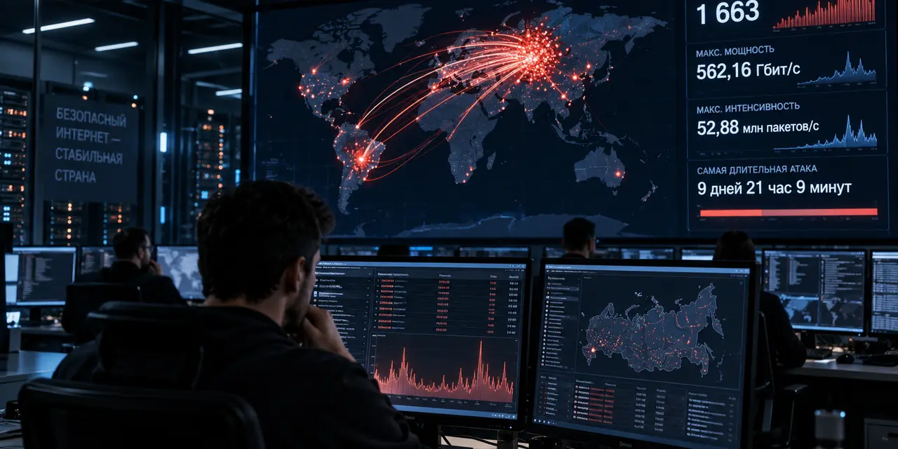 РКН отразил 1663 DDoS-атаки за август