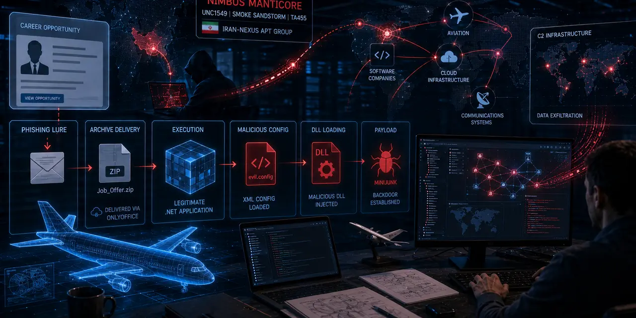 Иранская Nimbus Manticore обновила арсенал и снова бьёт по авиационным и софтверным компаниям