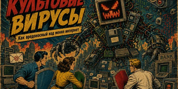 Какими были культовые компьютерные вирусы на заре интернета: от дискет и почты до Stuxnet, Mirai, WannaCry и Zeus