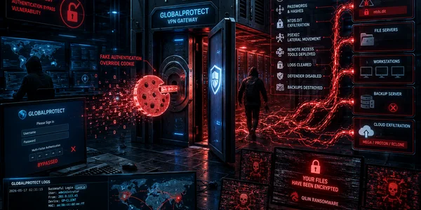 Qilin входит через GlobalProtect и шифрует весь домен