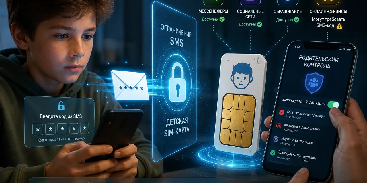 Детским SIM-картам хотят отключить часть SMS-кодов