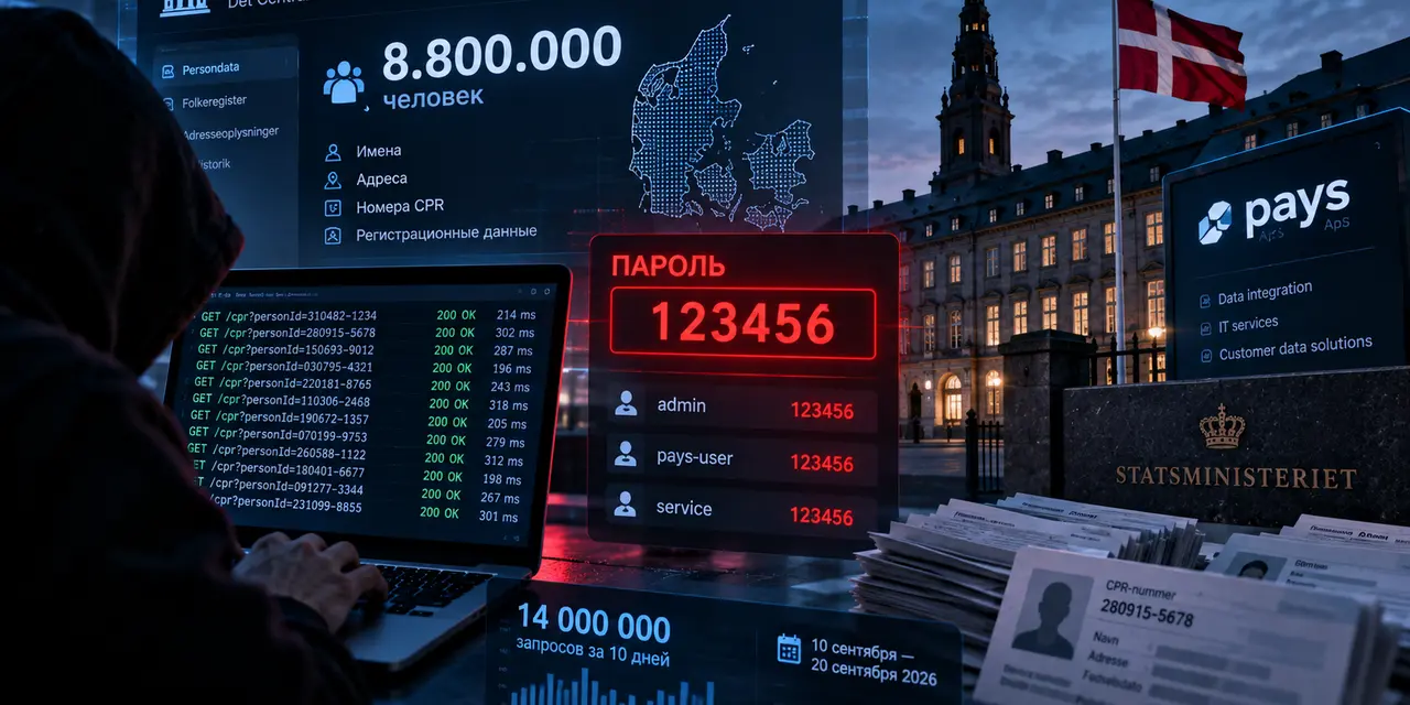 Пароль «123456» открыл доступ к данным 8,8 млн человек