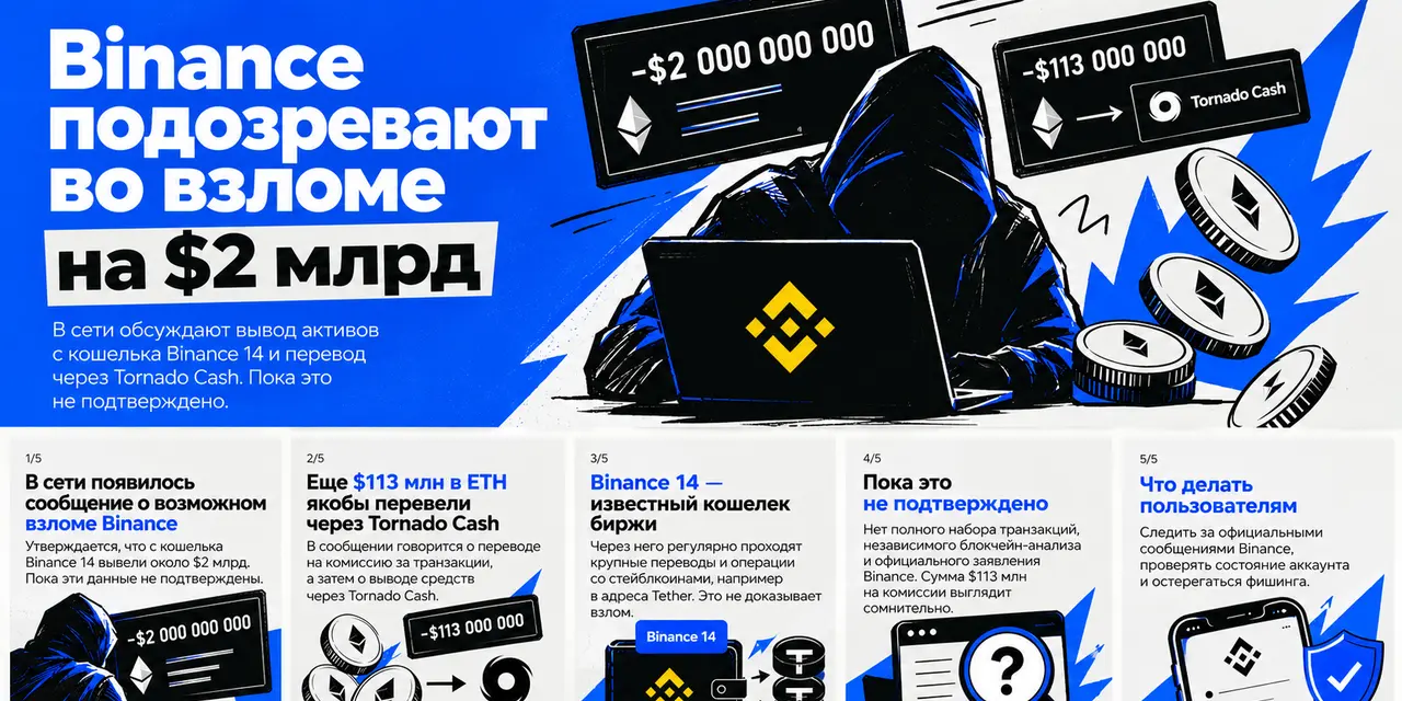 Binance заподозрили во взломе на $2 млрд