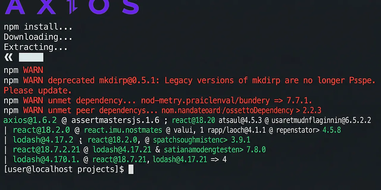Axios npm package compromised after maintainer account hijack delivers cross-platform RAT