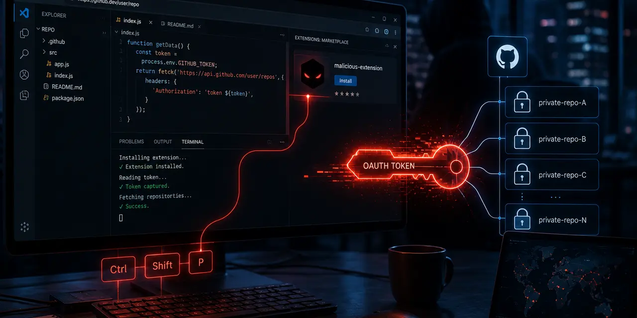 В VS Code нашли 0-day: один клик мог открыть атакующему доступ к приватным репозиториям GitHub