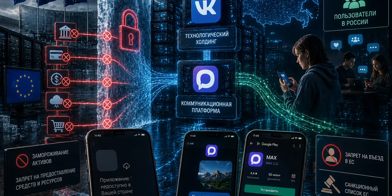 ЕС заморозил активы VK и оператора MAX