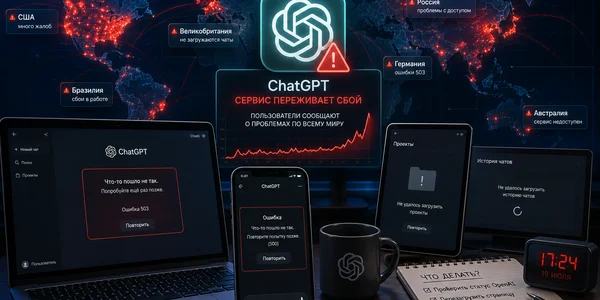 ChatGPT частично перестал загружать чаты и проекты
