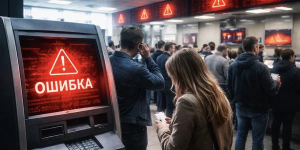 В России произошёл массовый сбой банков: не проходили переводы, оплата картой и снятие наличных