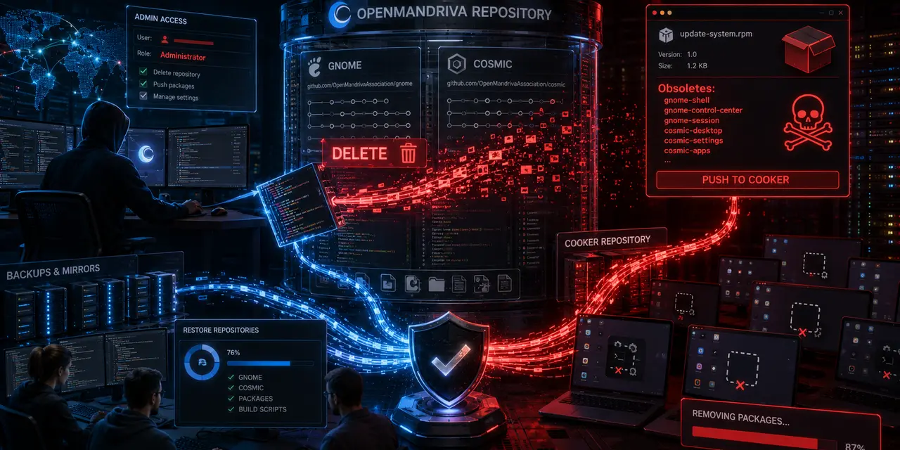 Один админ удалил годы работы OpenMandriva