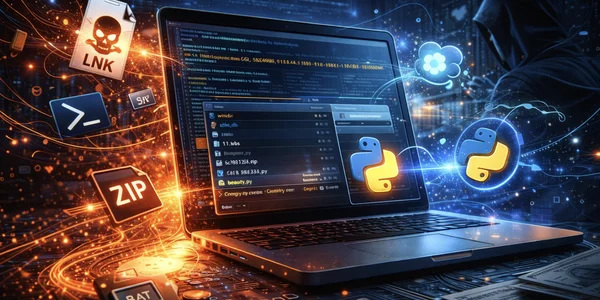 Kimsuky усложнила атаки через LNK-файлы и перешла к многоступенчатой доставке Python-бэкдора