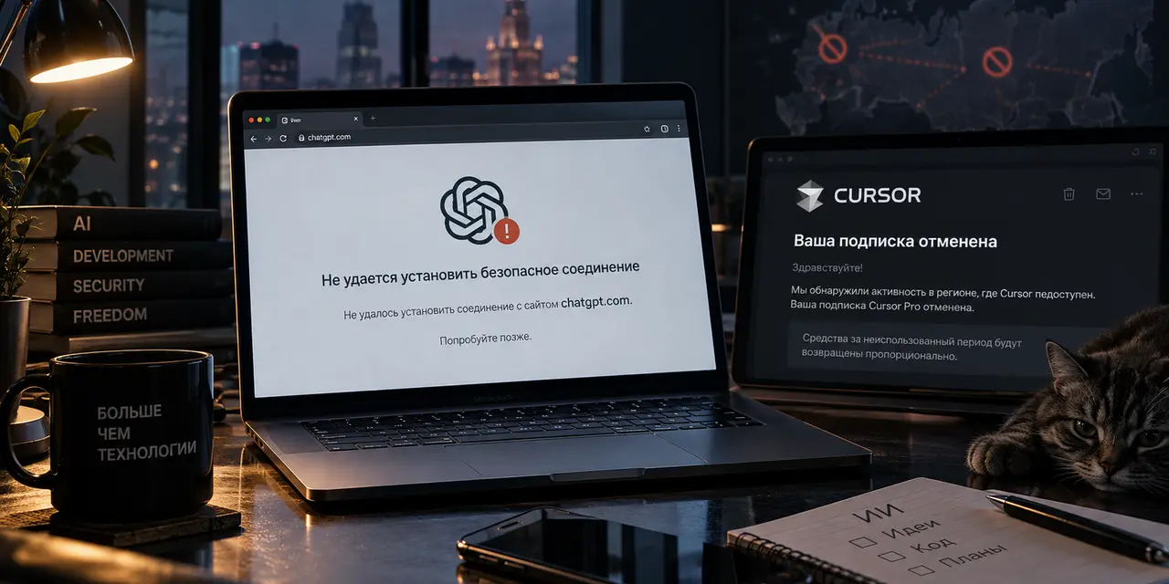 ChatGPT в России теряет доступ, Cursor отменяет подписки