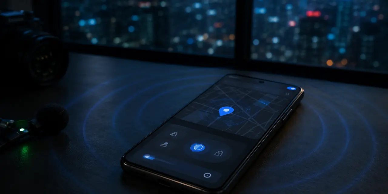 Android начал показывать синюю точку, когда приложения следят за геолокацией