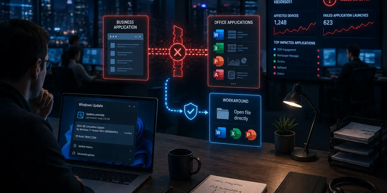 Июньское обновление Windows 11 сломало запуск Office из сторонних программ