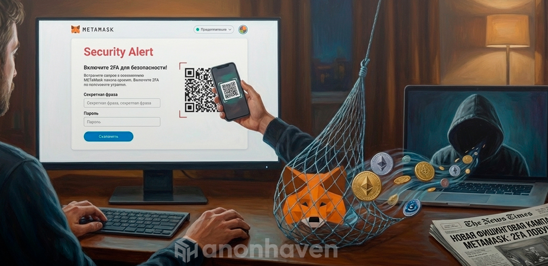 Фишинг под маской безопасности: как «2FA-верификация» MetaMask ворует ваши сид-фразы