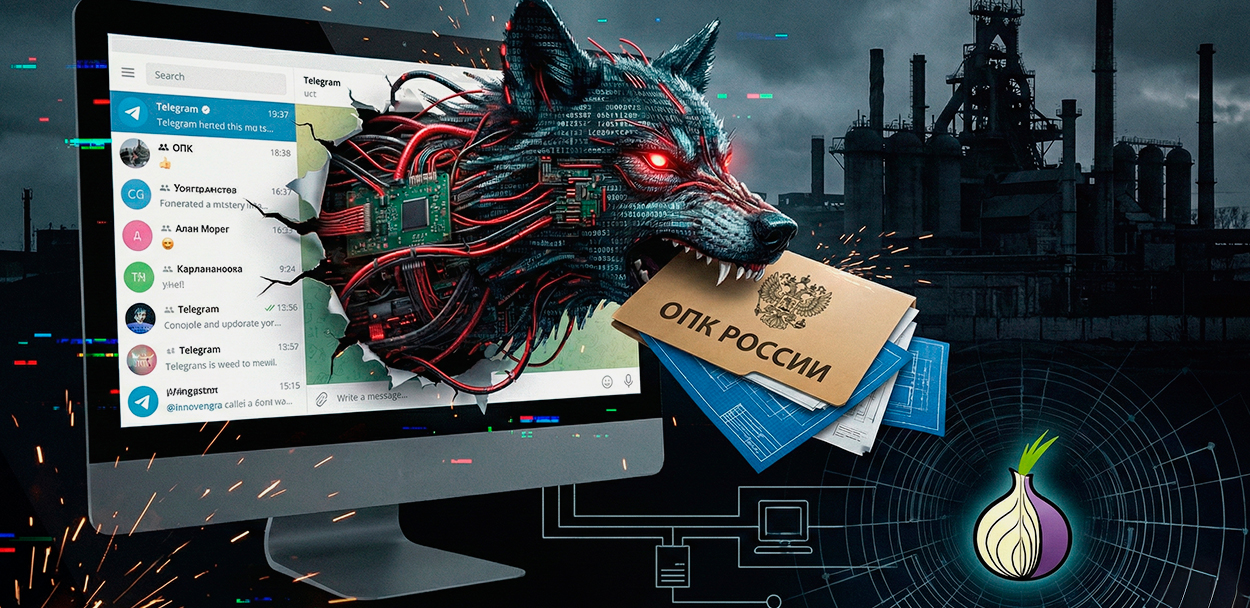 Vortex Werewolf атакует ОПК: шпионаж через Telegram и скрытые туннели Tor