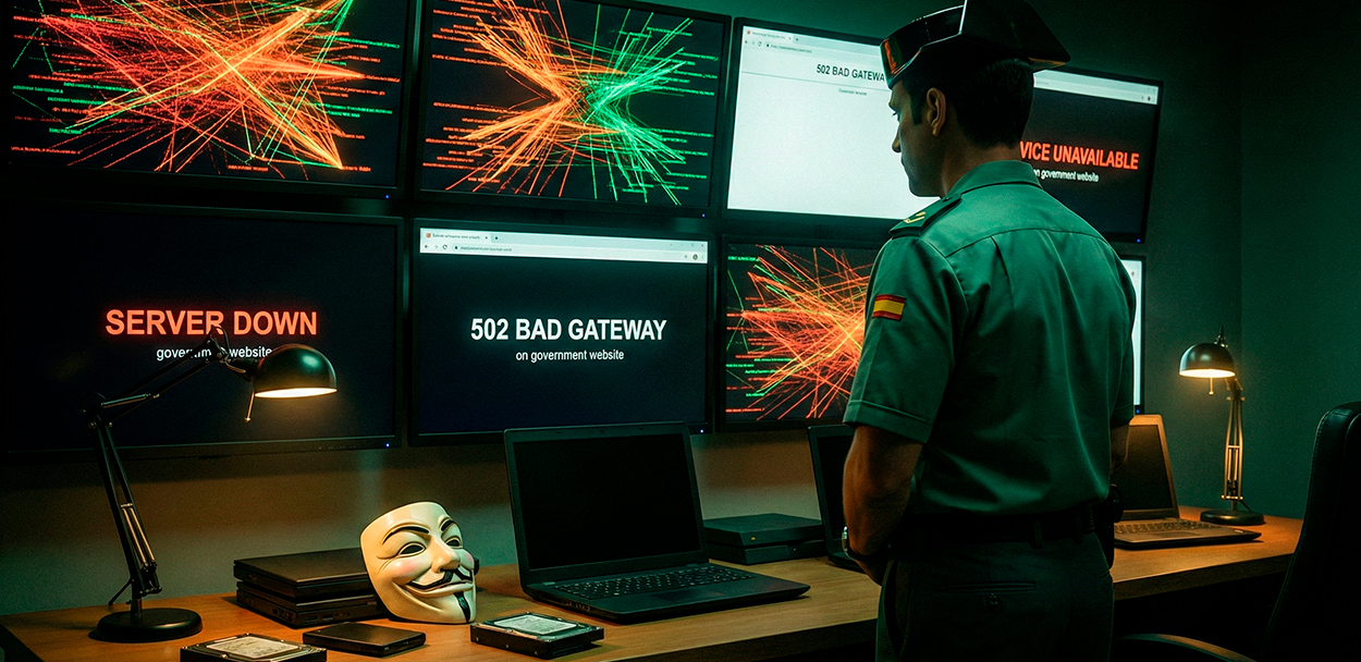 В Испании задержали четырёх участников Anonymous Fenix за DDoS-атаки на госсайты после наводнения в Валенсии