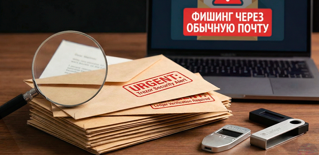 Владельцам Trezor и Ledger рассылают бумажные письма с поддельными QR-кодами для кражи криптовалюты