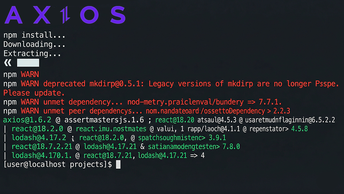 Axios npm package compromised after maintainer account hijack delivers cross-platform RAT