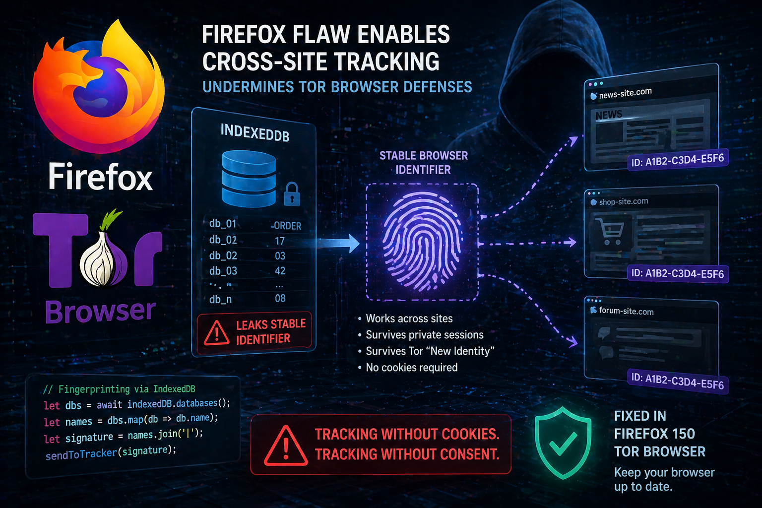 Firefox и Tor «сливали» анонимность: баг позволял отслеживать пользователей между сессиями
