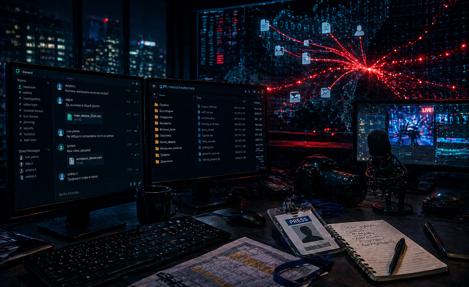 У телеканала FREEДОМ взломали внутреннюю базу: что известно