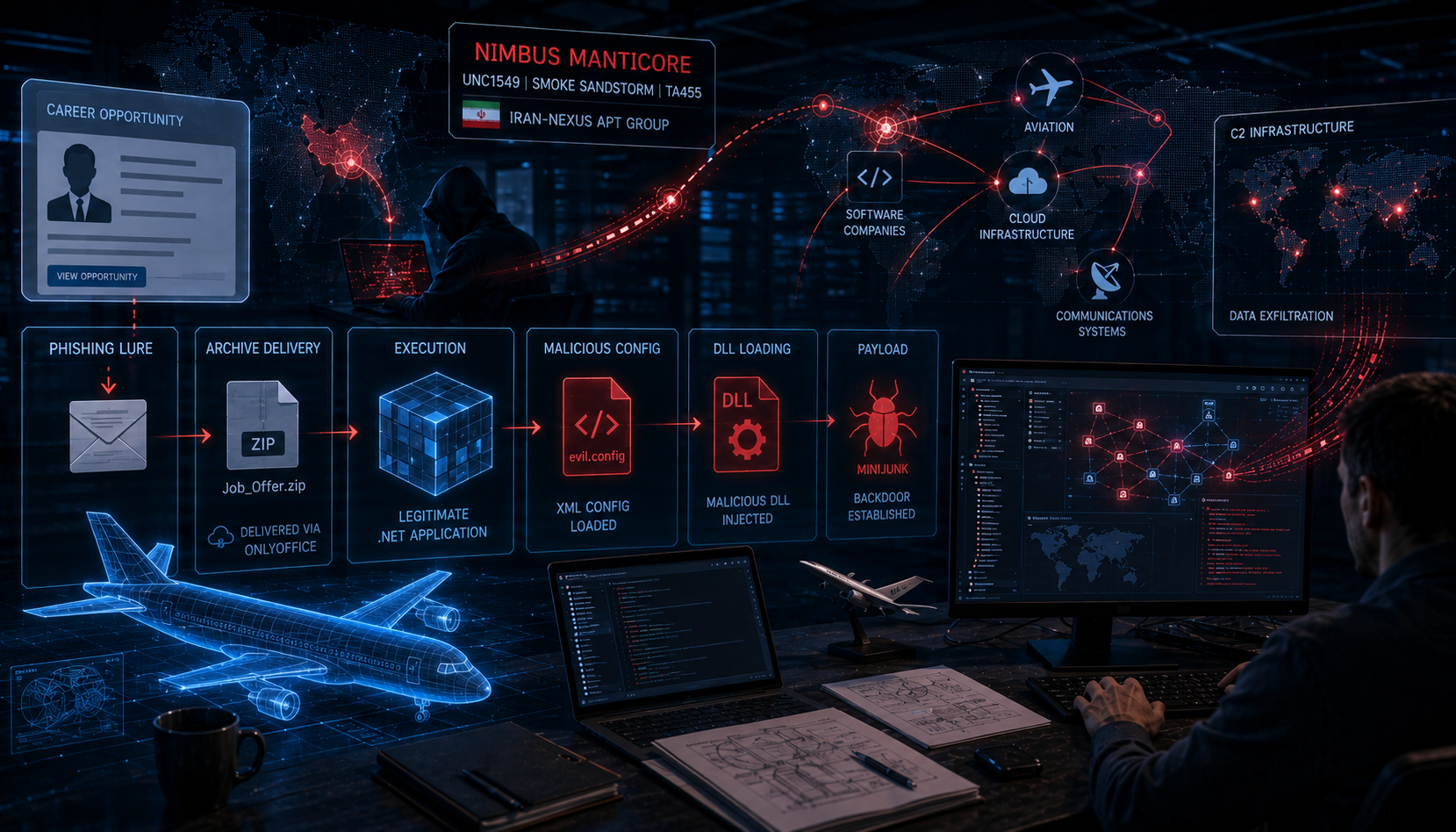 Иранская Nimbus Manticore обновила арсенал и снова бьёт по авиационным и софтверным компаниям