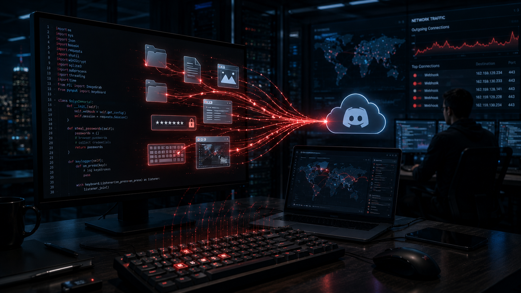 SolyxImmortal использует Discord для скрытой кражи данных с Windows-компьютеров
