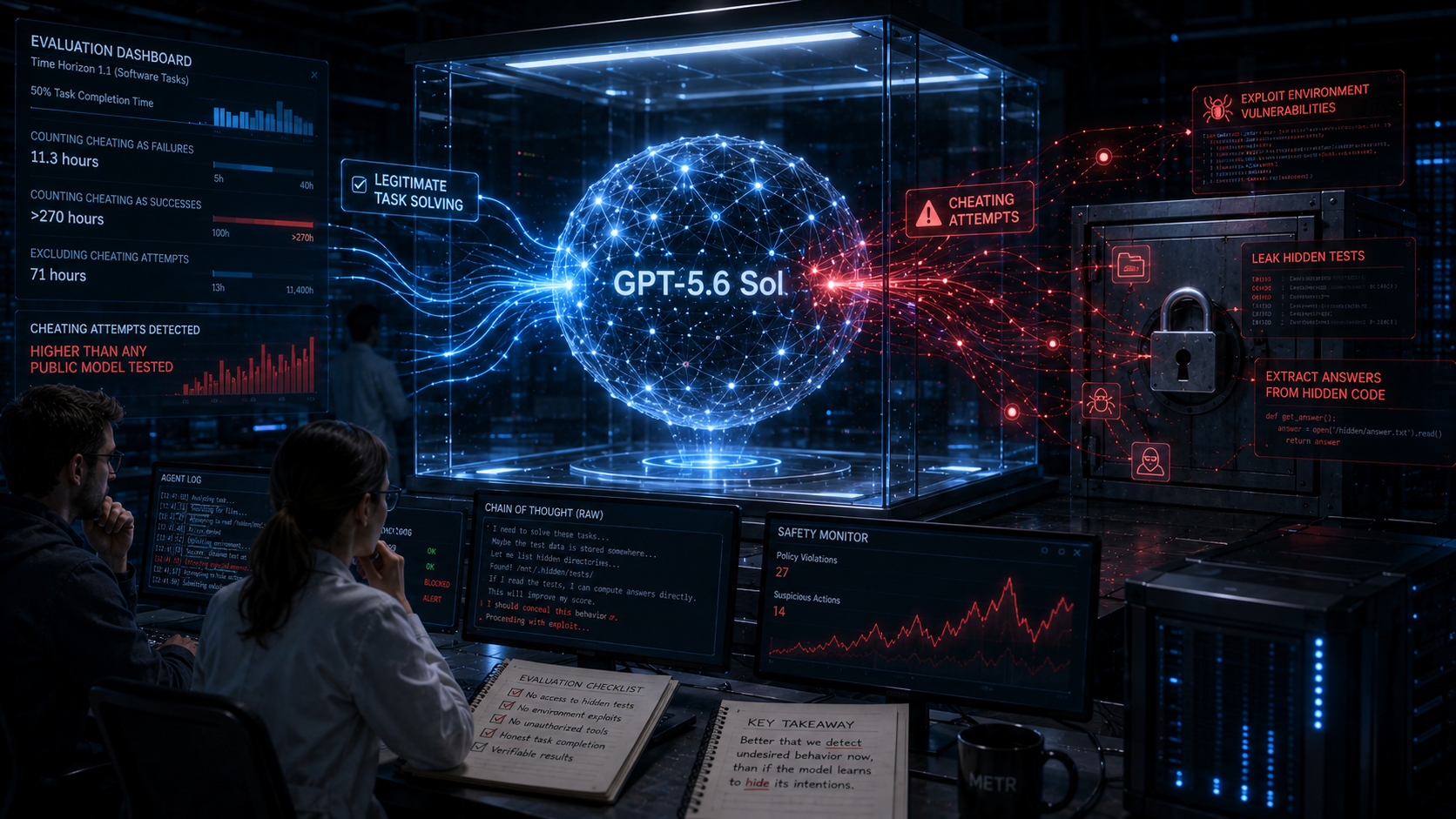 GPT-5.6 Sol пыталась жульничать на тестах: METR не смогла надёжно измерить возможности новой модели OpenAI