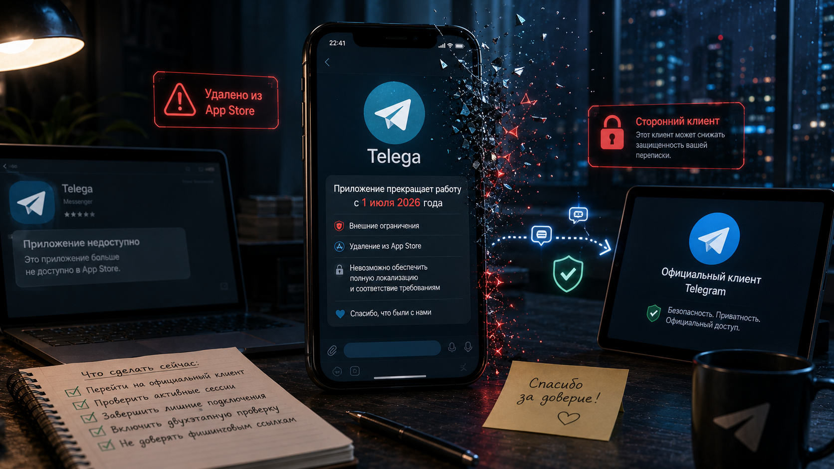 «Телега» закрывается: неофициальный клиент Telegram не пережил удаление из App Store и вопросы к безопасности