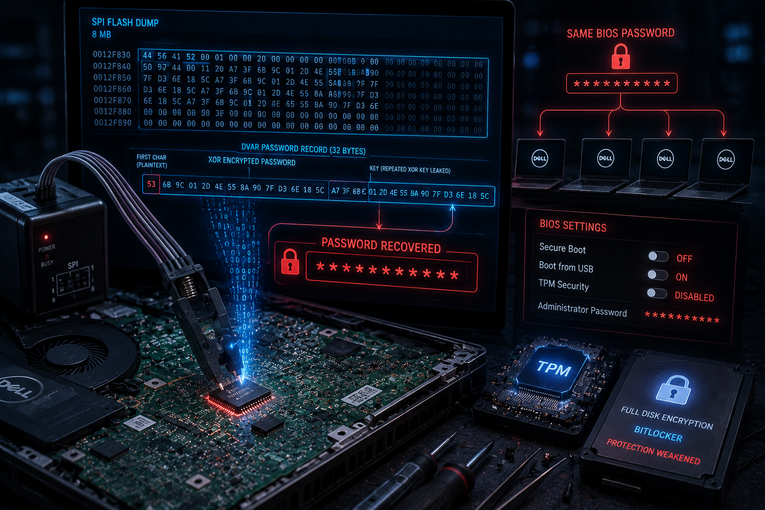 Пароли BIOS на компьютерах Dell извлекли из прошивки