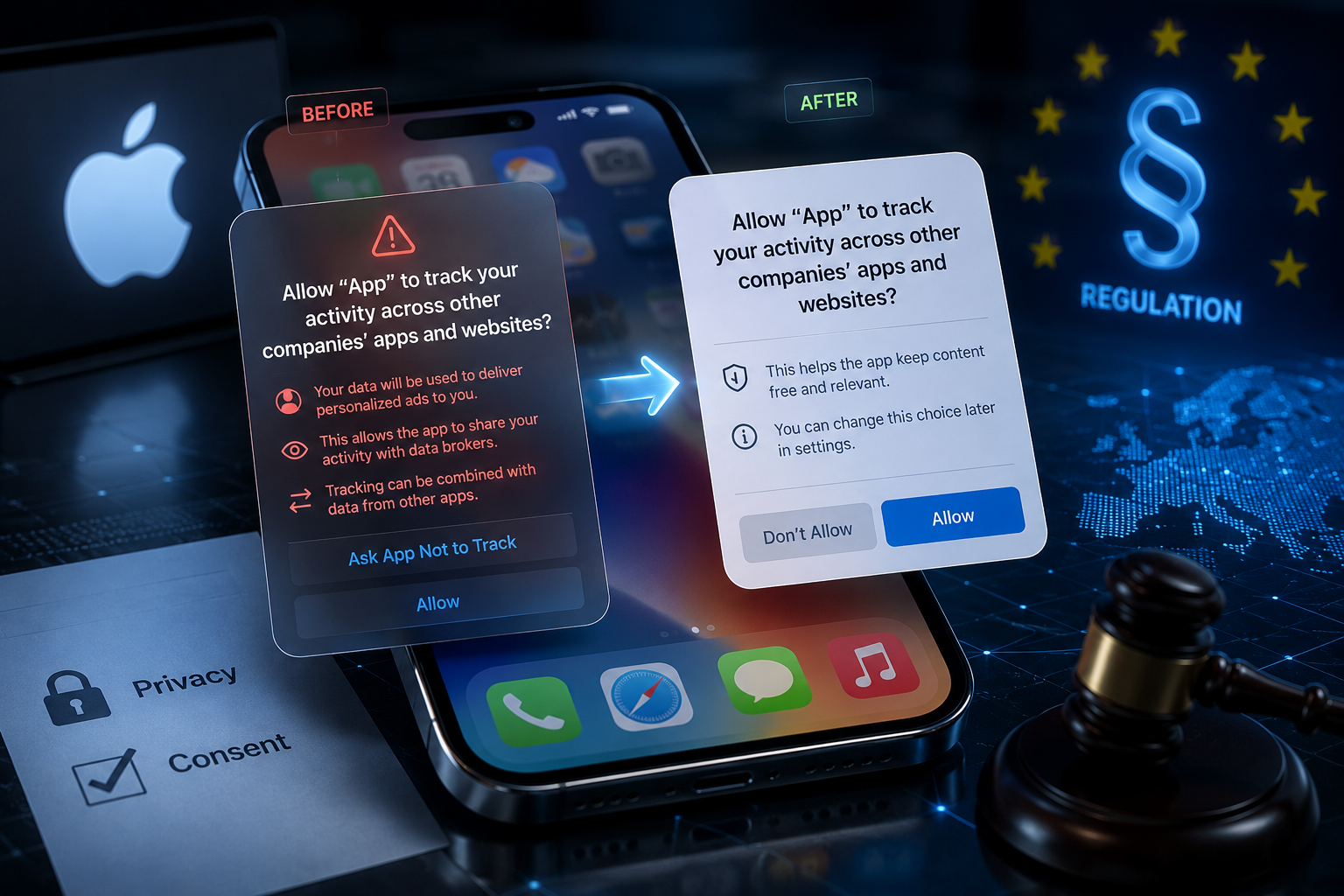 Apple изменит окна App Tracking Transparency в ЕС после решения немецкого регулятора