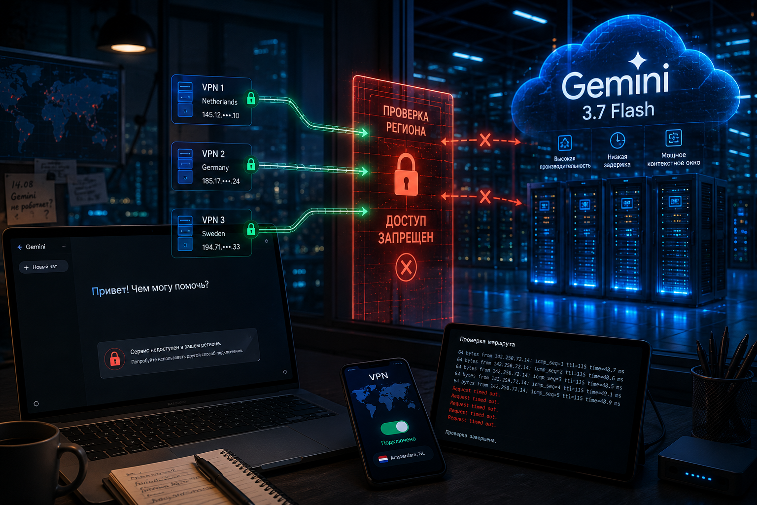 Gemini перестал работать у части пользователей из России даже через VPN: что известно