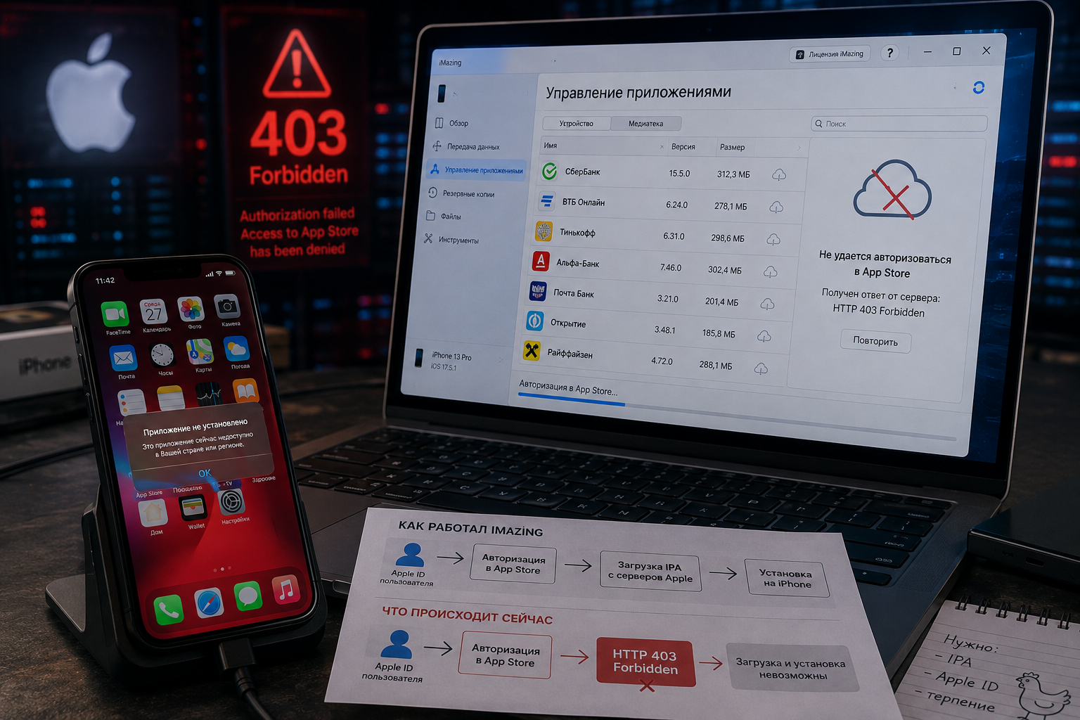 App Store начал отдавать 403: iMazing перестал скачивать приложения