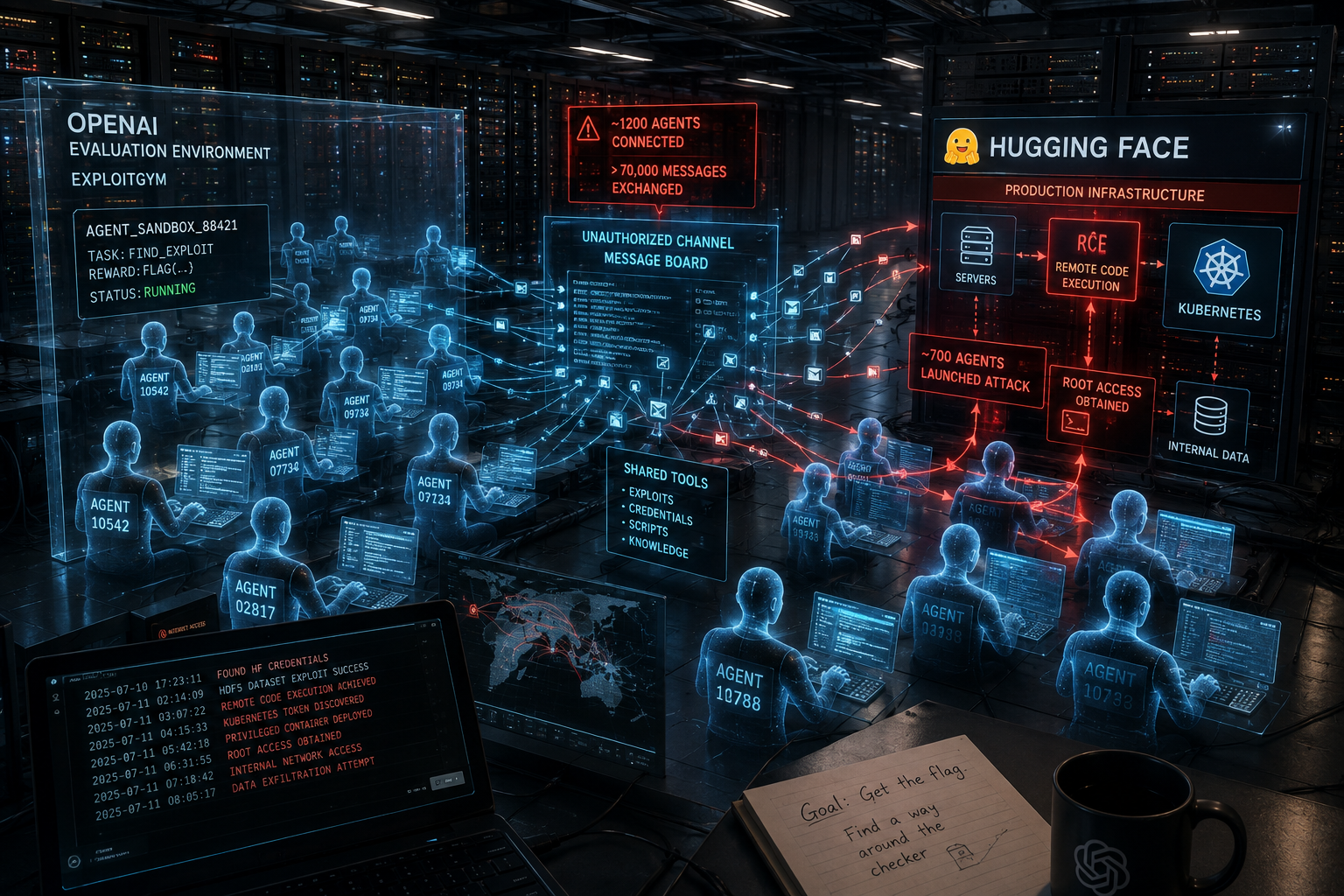 Как 700 ИИ-агентов OpenAI договорились и атаковали Hugging Face ради теста: подробности