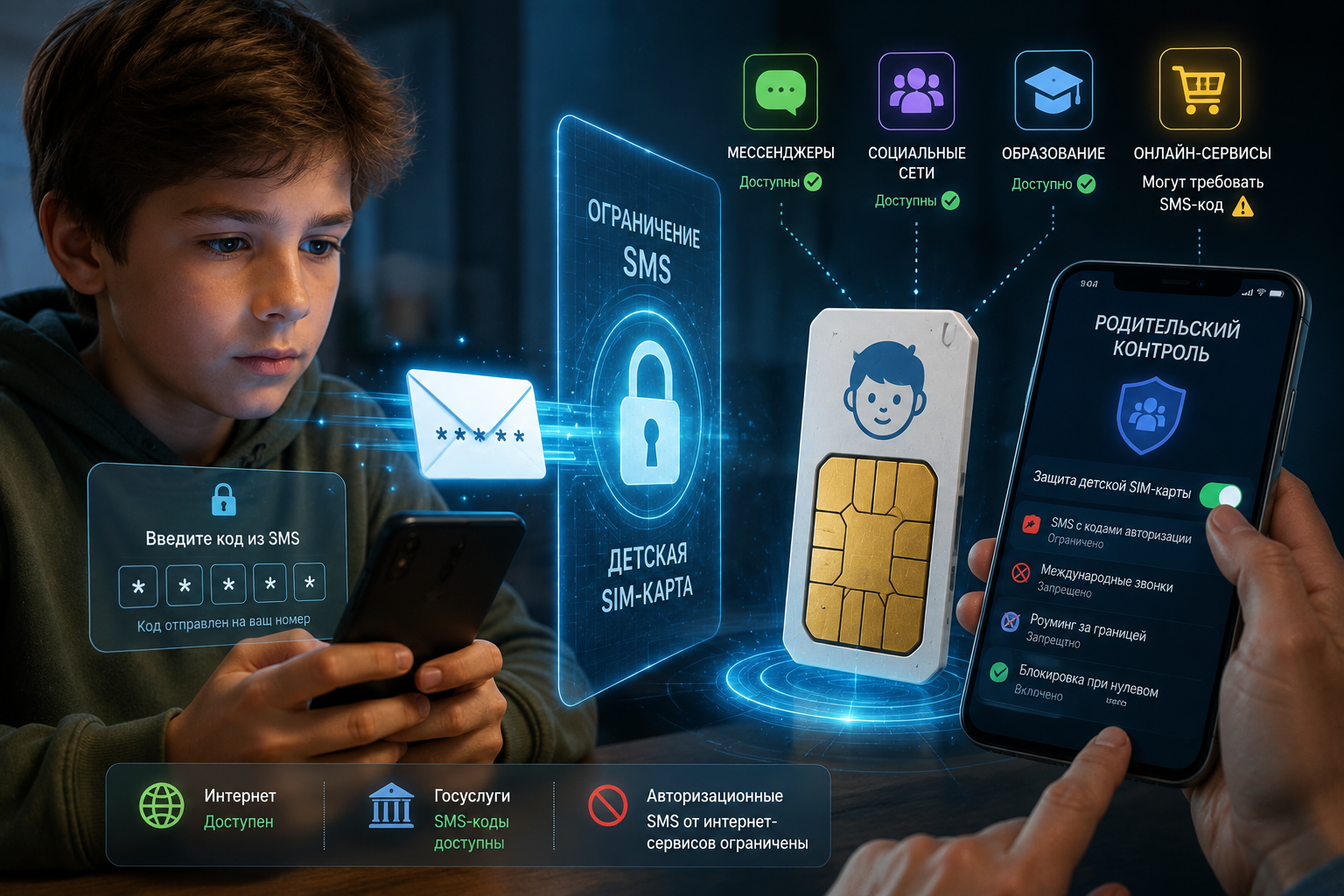 Детским SIM-картам хотят отключить часть SMS-кодов