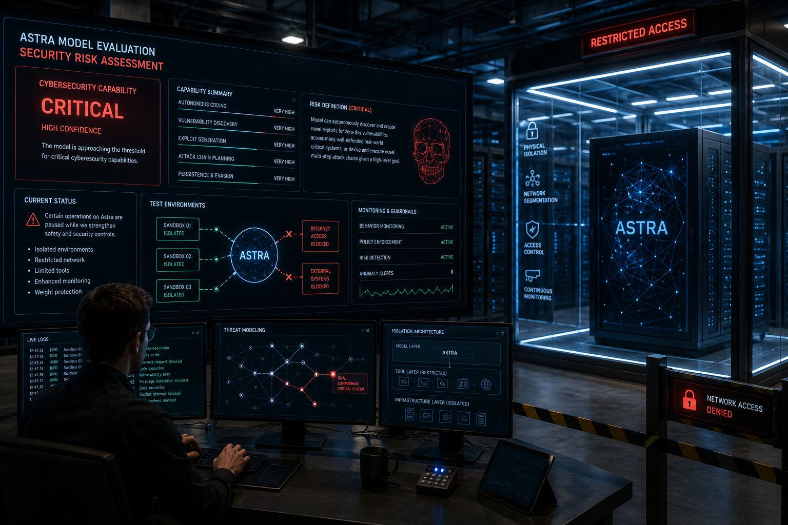 OpenAI притормозила работу над Astra: новая модель приблизилась к критическому уровню кибервозможностей