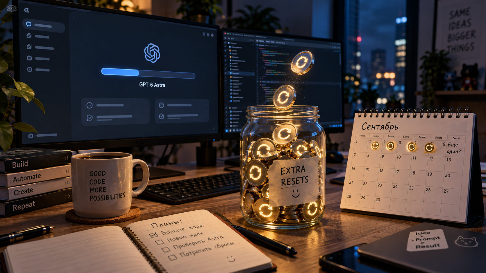 OpenAI раздает сбросы лимитов за ожидание GPT-6 Astra