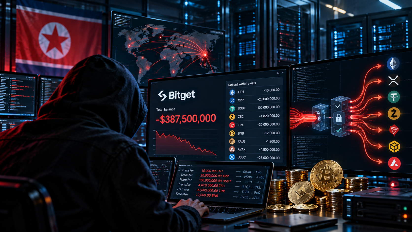 Bitget потеряла $387,5 млн после взлома