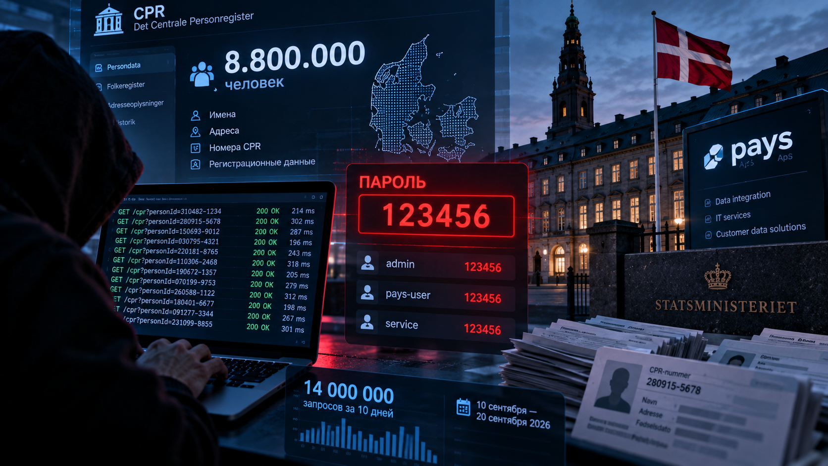 Пароль «123456» открыл доступ к данным 8,8 млн человек