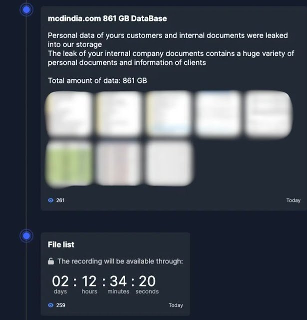 Пост о взломе McDonald&rsquo;s Индия