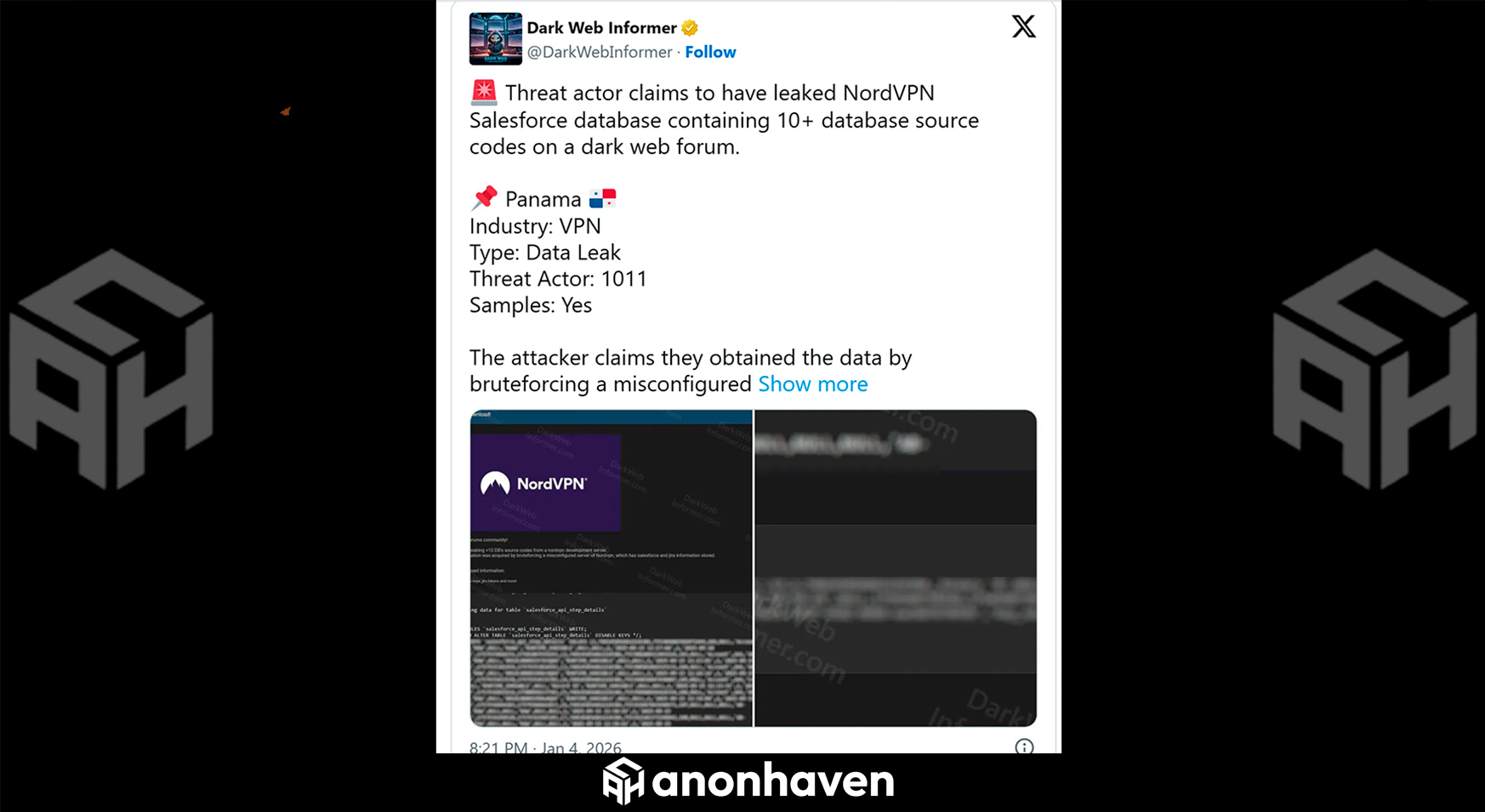 Аналитики Dark Web Informer подтвердили сам факт взлома NordVPN