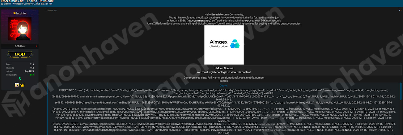 Биржа Almaex взломана Биржа Almaex взломана