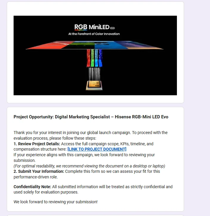 One of the malicious Google Forms impersonating a real company, with a download link to a ZIP archive containing PureHVNC. Source: Malwarebytes