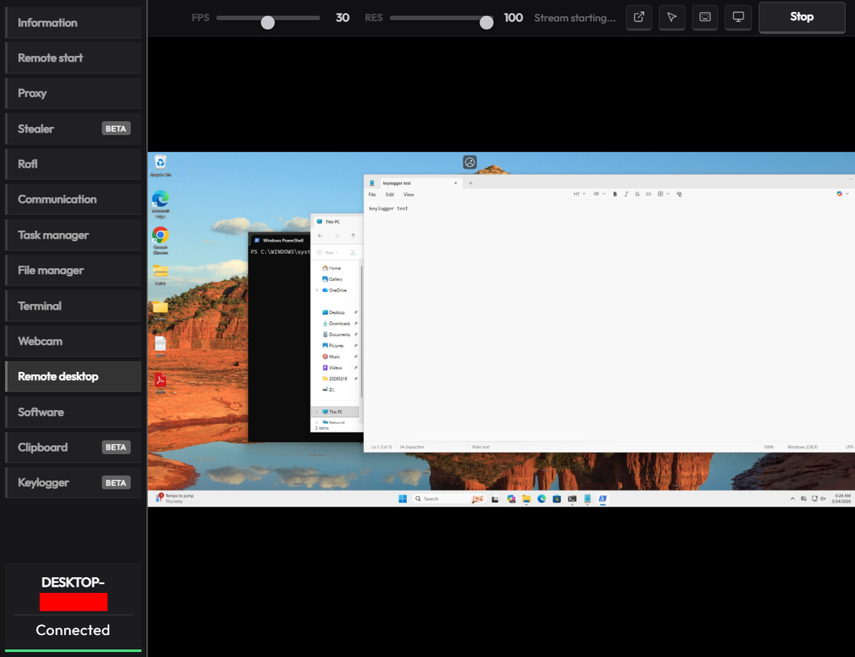 Раздел Рофл трояна CrystalX RAT Источник: Securelist by Kaspersky