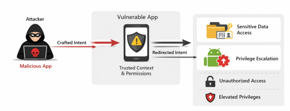 Визуальное представление перенаправления по намерению. Визуальное представление перенаправления по намерению.